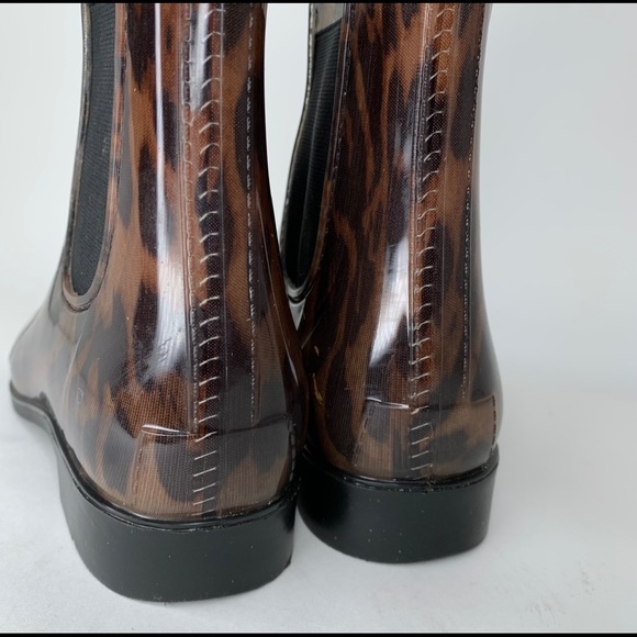 STORM BY COUGAR Leopard Print Rain Boots Ankle Rainboots Animal Print - Size 7 - Picture 3 of 8